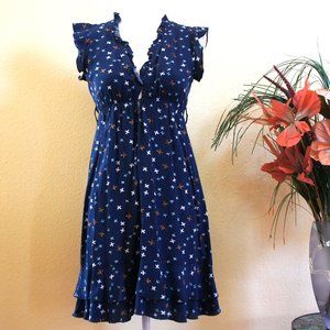 NWOT-Blue Summer Dress with Birds